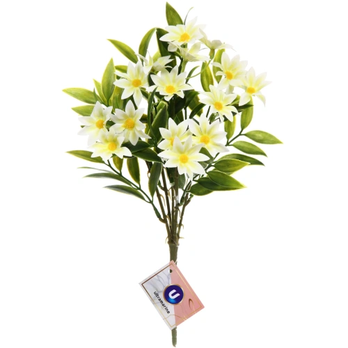 Искусственные цветы "Волшебство лета" 32см Космея 15 цветков белые