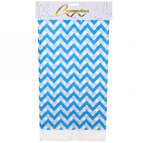 Скатерть "Волны" голубая 108*180см, пвх 