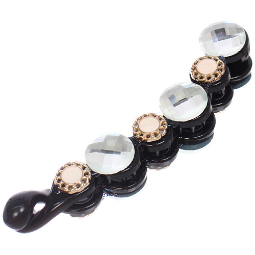 Заколка - банан для волос в пакете PREMIUM, додарио, цвет чёрный, 10см_5