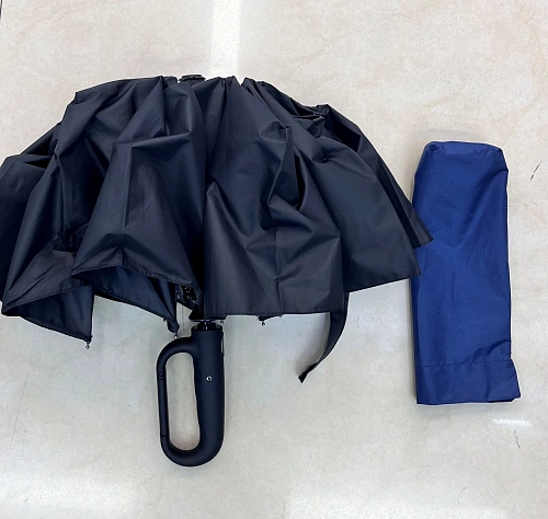 Зонт мужской автоматический ветроустойчивый ручка - карабин "ШТОФ", цвет синий, d-120см