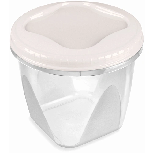 Банка с завинчивающейся крышкой "Тондо" 1,5л кремовая С288КРЕМ