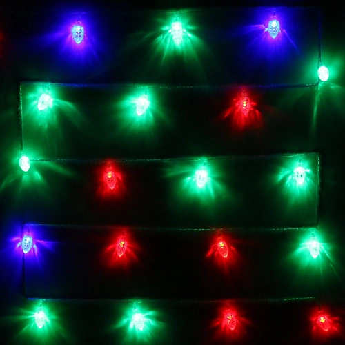 Гирлянда для дома 4,0 м 20 ламп LED с насадками ШИШКА, прозрачпров, авторежим,IP-20 RGRB (возможность соединения)_3