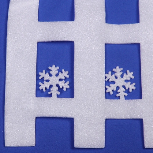 Украшение новогоднее Забор со сказочными снежинками 5733 см_3