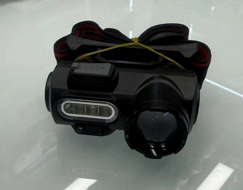 Фонарь налобный 6 режимов, 4LED, аккумуляторная батарея 500mAh USB 6351