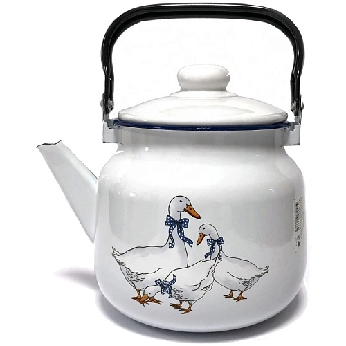 Чайник эмалированный 3,5л "Гуси" 01-2713н/4
