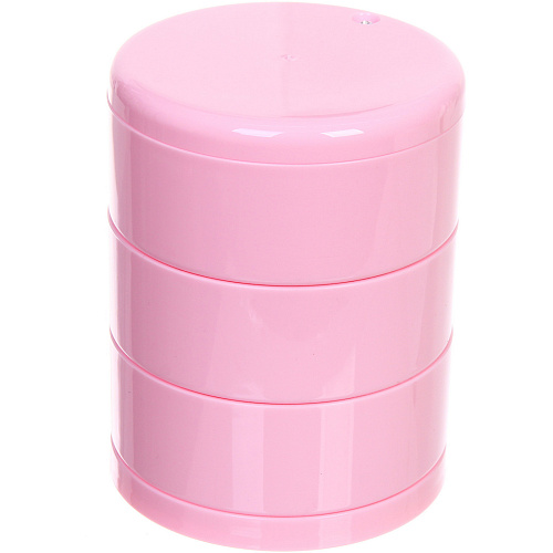 Органайзер для хранения МАРЦИПАН, цвет пудровый, три отделения, 10513см (упаковка коробка)_5