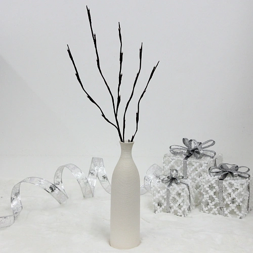 Гирлянда для дома ВЕТОЧКА 70 см, 20 ламп LED, IP-20 (работает от 2х батареек АА), Теплый белый_5