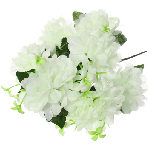 Искусственные цветы "Цветочная мелодия" Хризантемы 49см 7 цветков белые