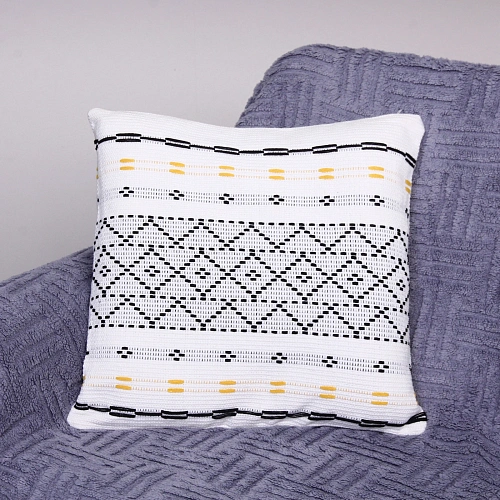 Чехол для декоративной подушки "CARNE", 43*43 см, цвет бело-чёрный