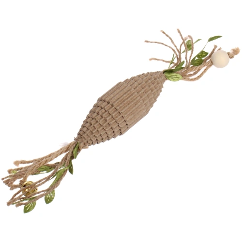 Игрушка - когтеточка "ЦапЦап", валик, цвет коричневый, 9,5*3,1*2,2см 