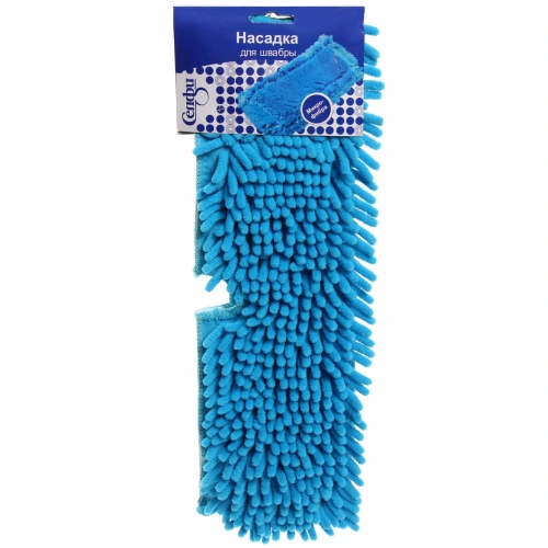 Сменная насадка для швабры Селфи микрофибра двухсторонняя 40х12см