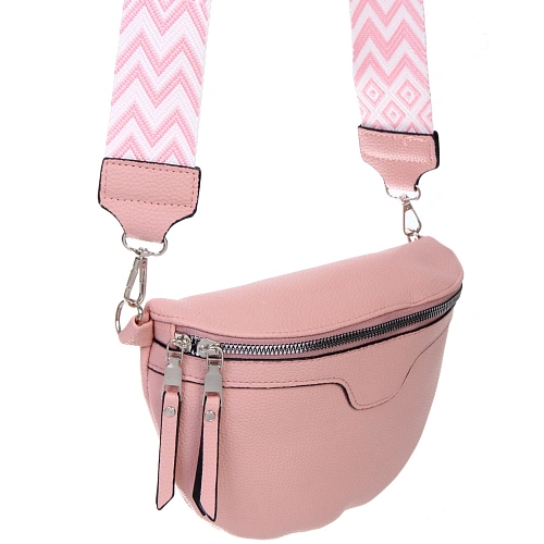 Сумка женская через плечо ИМАНИ, цвет пудровый, три кармана, 241975см (лейбл Ultramarine)_5