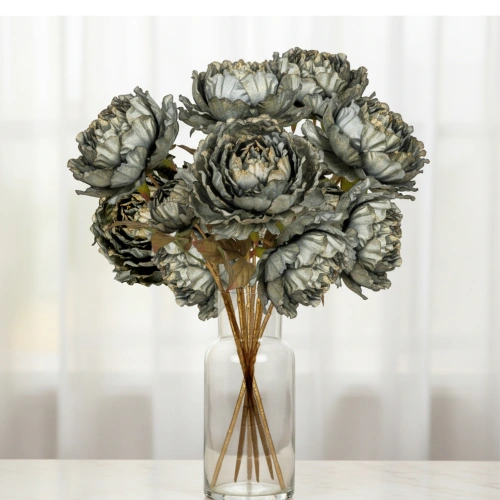 Букет Пионов 9шт "FLOWERS GLAMOUR" 60см зеленые