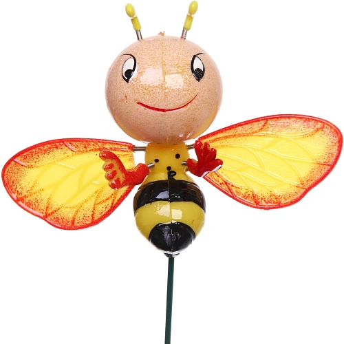 Фигура на спице "Весёлая пчёлка" 60 см (фигура 10*14 см) для отпугивания птиц,  микс