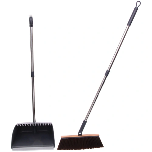 Набор для уборки, щетка для пола с совком Disco серый 1103_12