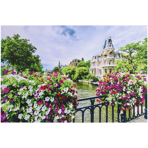 Алмазная мозаика на подрамнике с полным заполнением "МИР ЯРКИХ КРАСОК", чудный летний день, 20*30 см