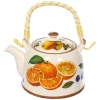 Чайник заварочный керамический 700мл с ситом "Апельсины"