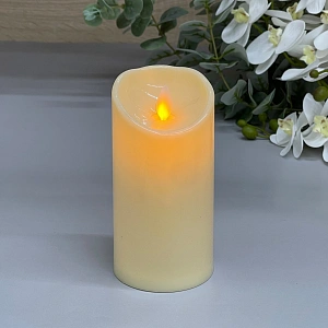 Сувенир с подсветкой "Свеча - Изыск" 7,5*15 см (работает от батареек 3 ААА)