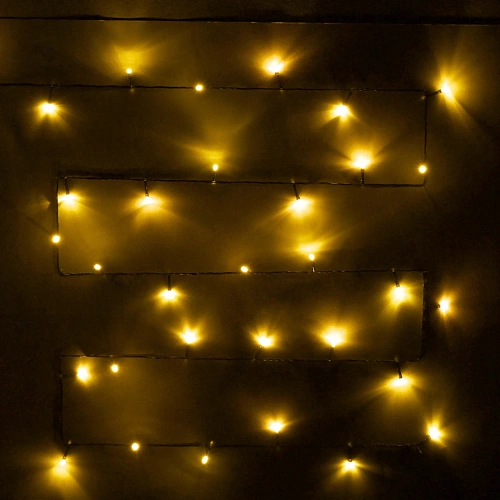 Гирлянда для дома  7,5м 80 ламп LED зелёный пров,8 реж, IP-20, Теплый белый_1