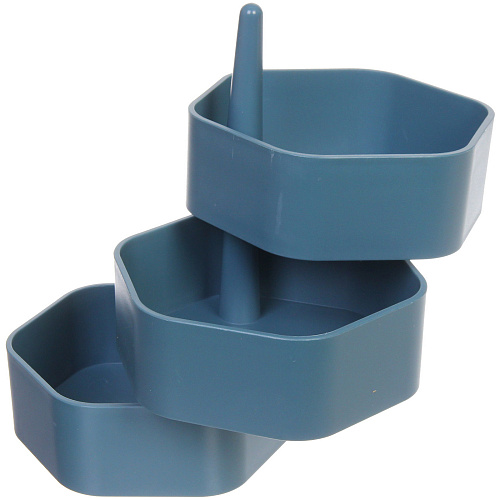 Органайзер для хранения МАРЦИПАН, цвет морская волна, три отделения, 13920747 (упаковка коробка)_6