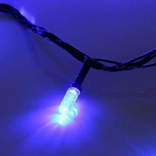 Гирлянда для дома НИТЬ Хрусталь 8 м 50 ламп LED, черный пров,IP-40 8 режимов, Синий (возможность соединения)_4