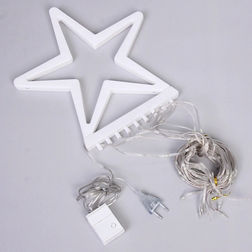 Гирлянда для дома ЗАНАВЕС Звездное сияние 2 м (водопад) 196 ламп LED, 7 режимов, IP-20, 220v, Теплый белый_6