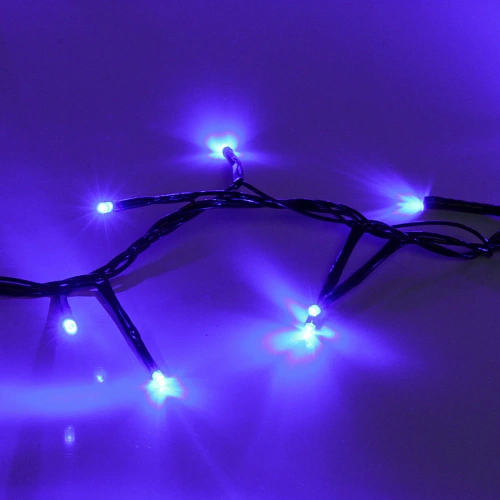 Гирлянда для дома НИТЬ Твинкл Лайт 3 м 100 ламп LED, чернпров, 8 реж, IP-20 Синий (возможность соединения)_3