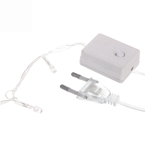 Гирлянда для дома  2,5м 24 лампы LED прозрачпров,8 реж, IP-20, Теплый белый_4