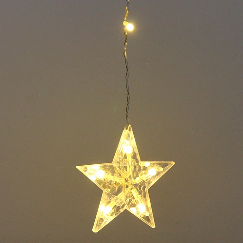 Гирлянда для дома БАХРОМА Рождество ш2,5м в0,450,65м 95ламп LED, прозрачнпров, 8 режимов, IP-20, Теплый белый (возможность соединения)_14