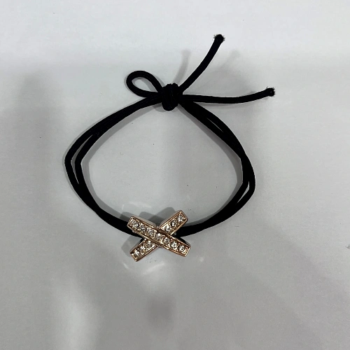 Резинка для волос в наборе 2шт "DesignPRO", цвет черный / золото , 1,7*1,7см