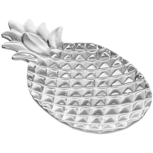 Подставка керамическая GOLD Podarok, ананас, цвет серебро, 21,512см (упаковка индив пленка)_2