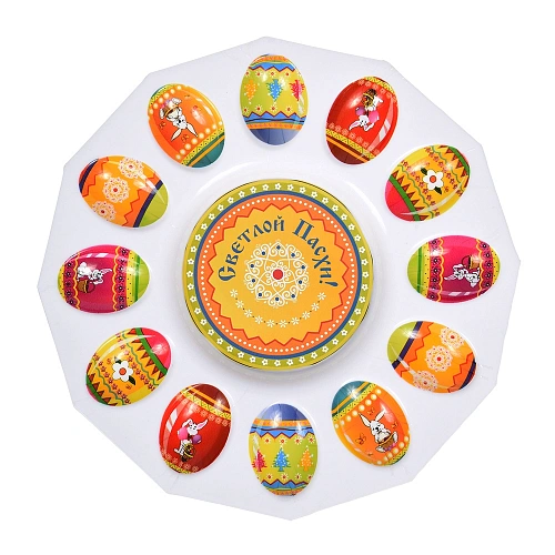 Блюдо «Пасхальное» для кулича и 12 яиц d-25см Marmiton_5