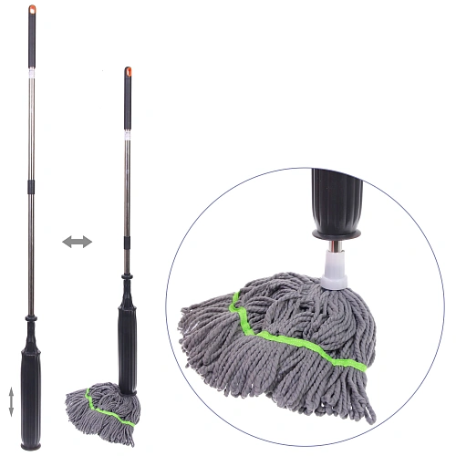 Швабра моп отжимная серая