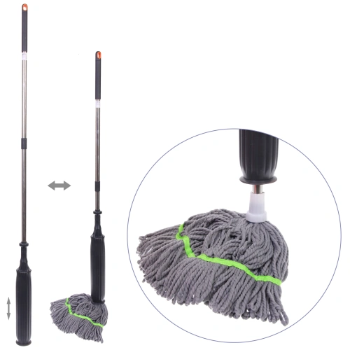 Швабра моп отжимная серая