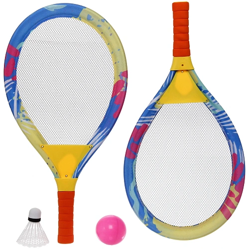 Теннис пляжный в наборе BT-1359: 2 ракетки 54*28 см, шарик, волан