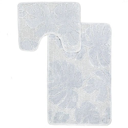 Комплект ковриков для ванной и туалета My Crystal серия Gold 40*50 и 50*80 Монстера,светло-серый