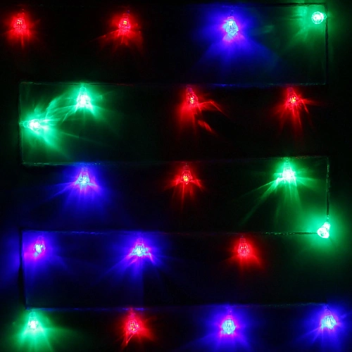 Гирлянда для дома 4,0 м 20 ламп LED с насадками КРИСТАЛЛ, прозрачпров, авторежим,IP-20 RGRB (возможность соединения)_4