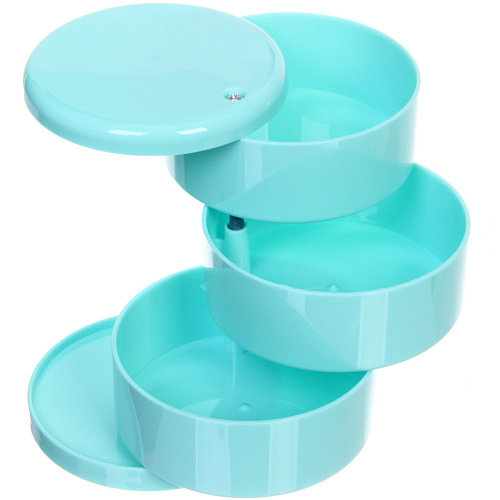 Органайзер для хранения МАРЦИПАН, цвет голубой, три отделения, 10513см (упаковка коробка)_4