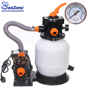 Насос-фильтр песочный для бассейнов CLP2503F, 4500 л/ч, Seazone 