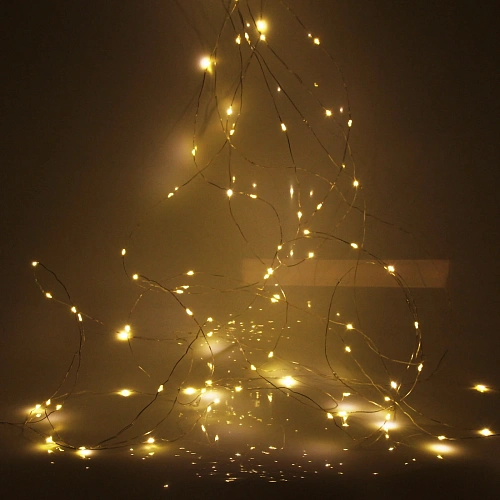 Гирлянда для дома Волшебный хвост 2,0 м, 8 нитей,  160 ламп, Теплый белый (постоянное свечение)_3