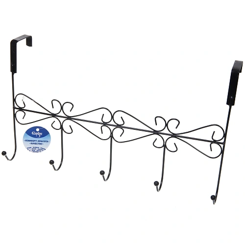 Крючки надверные на планке "ЛОФТ ТАМБЛ", цвет черный, 38*21см (Лейбл Селфи)✦