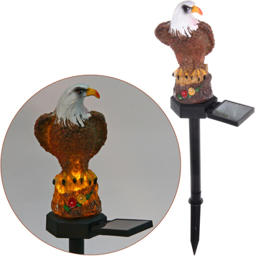 Светильник на солн.батарее "Орел" 13,5*6*8 см, (свечение теплый белый)