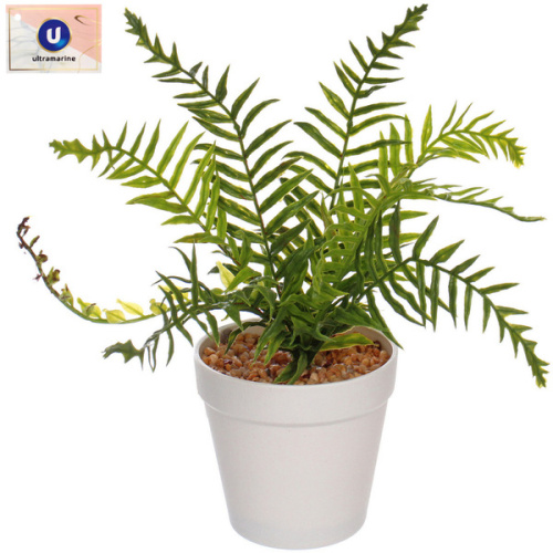 Цветок искусственный в горшке "Папоротник" 24см