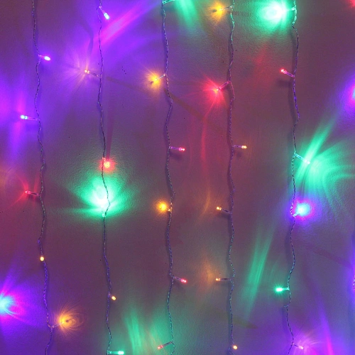 Гирлянда для дома ЗАНАВЕС Классика Premium ш3 в2,5 м 630 ламп LED, прозр пров, 8 реж,IP-40 Мультицвет (возможность соединения)_7