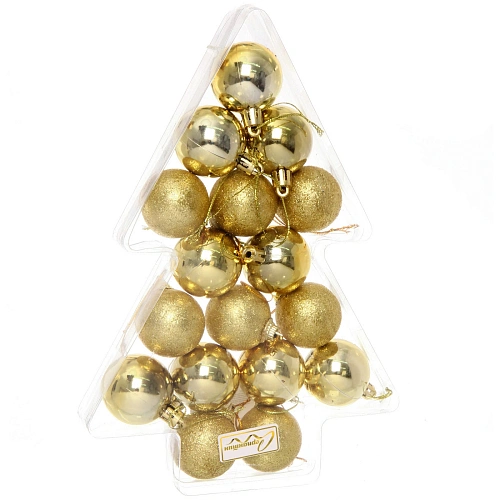 Набор украшений Легенды зимы 4 см (набор 17 шт), Золото_2