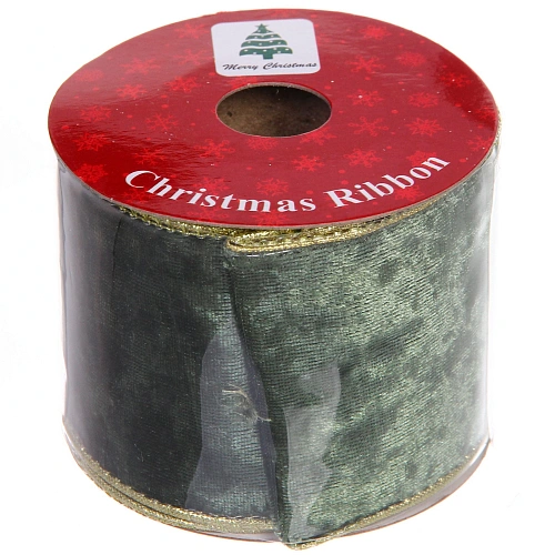 Лента для декорирования Мгновение 6,3 см, 2,7 м,  Изумруд_3