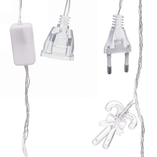 Гирлянда для дома 4,0 м 20 ламп LED с насадками КОНФЕТКИ, прозрачпров, авторежим,IP-20 RGRB (возможность соединения)_5