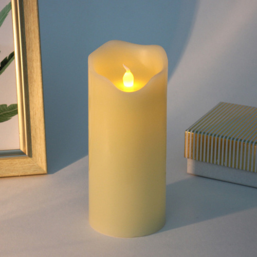 Сувенир с подсветкой "Свеча восковая - Ангел" 7,5*17,5 см - облита воском (работает от батареек 3 ААА)