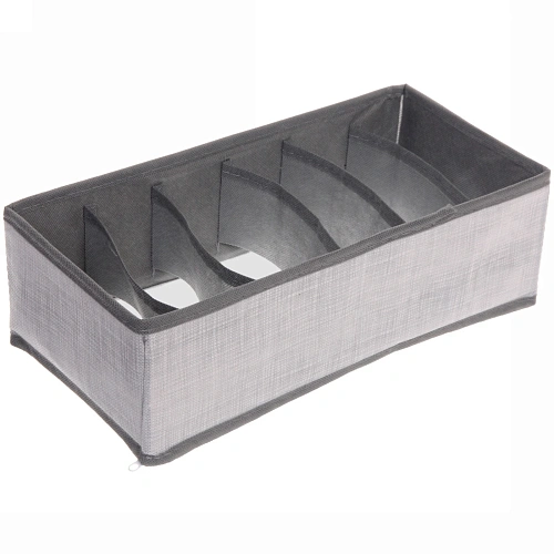 Кофр - органайзер для хранения вещей "ЭФОЛТ", цвет пыльно - серый, 6 отделений, 32*16*10см✦