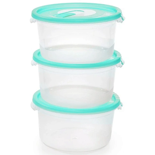 Набор контейнеров с клапаном 0,4л 3шт Смайл_3